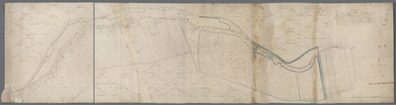 A-1945 Kaart van een gedeelte der polders, Stein, en Wilnes, op welke den Hoogen ban of IJsseldijk, gaan..., 1834